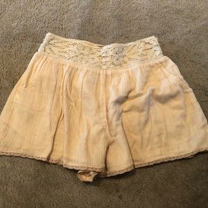 Cream free people shorts
